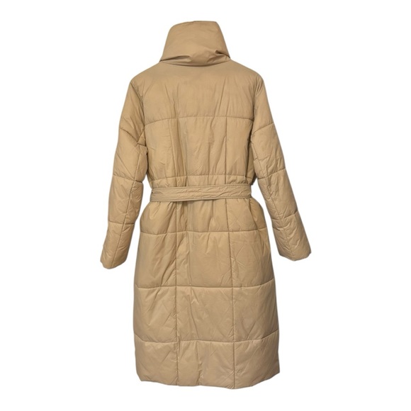 ELLEN TRACY | NWT Vegan Down Pillow Puffer Coat in Classic Camel, Size Medium - Picture 6 of 12